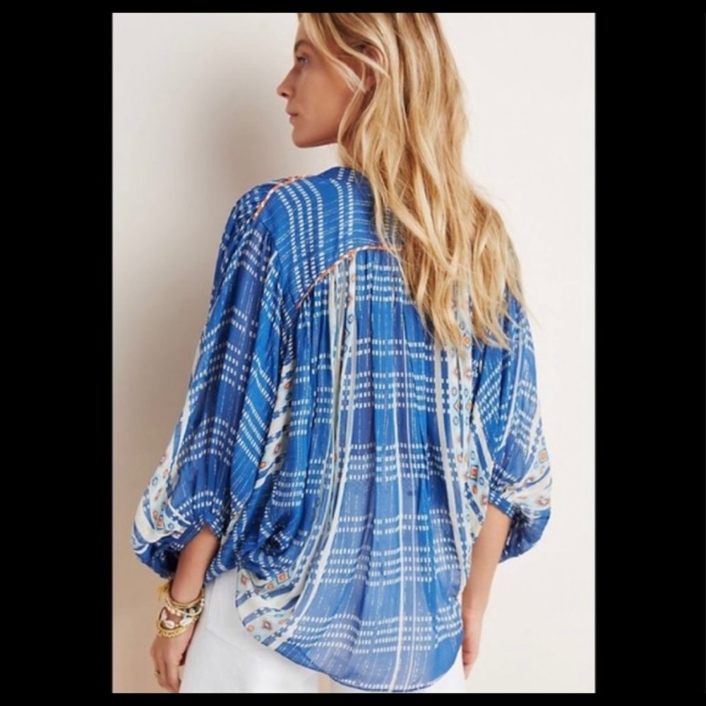 SOLD ON CROSS POST NWT Anthro blouse, sz S - Picture 3 of 11